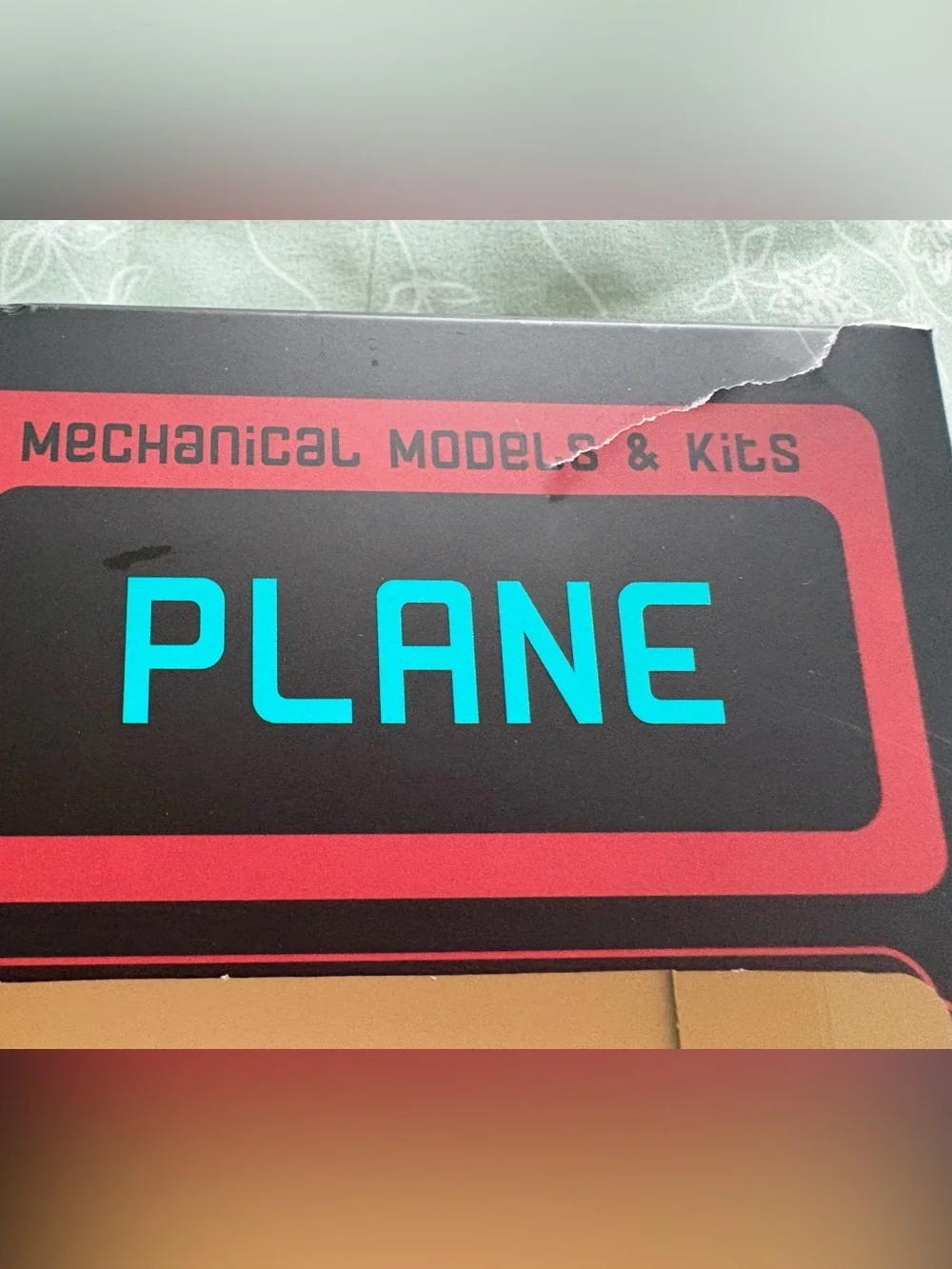 Vintage Machinery Series Plane Building Kit - Teal & Brown